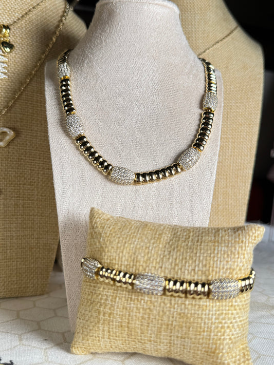 Luxury Choker and Bracelet Set