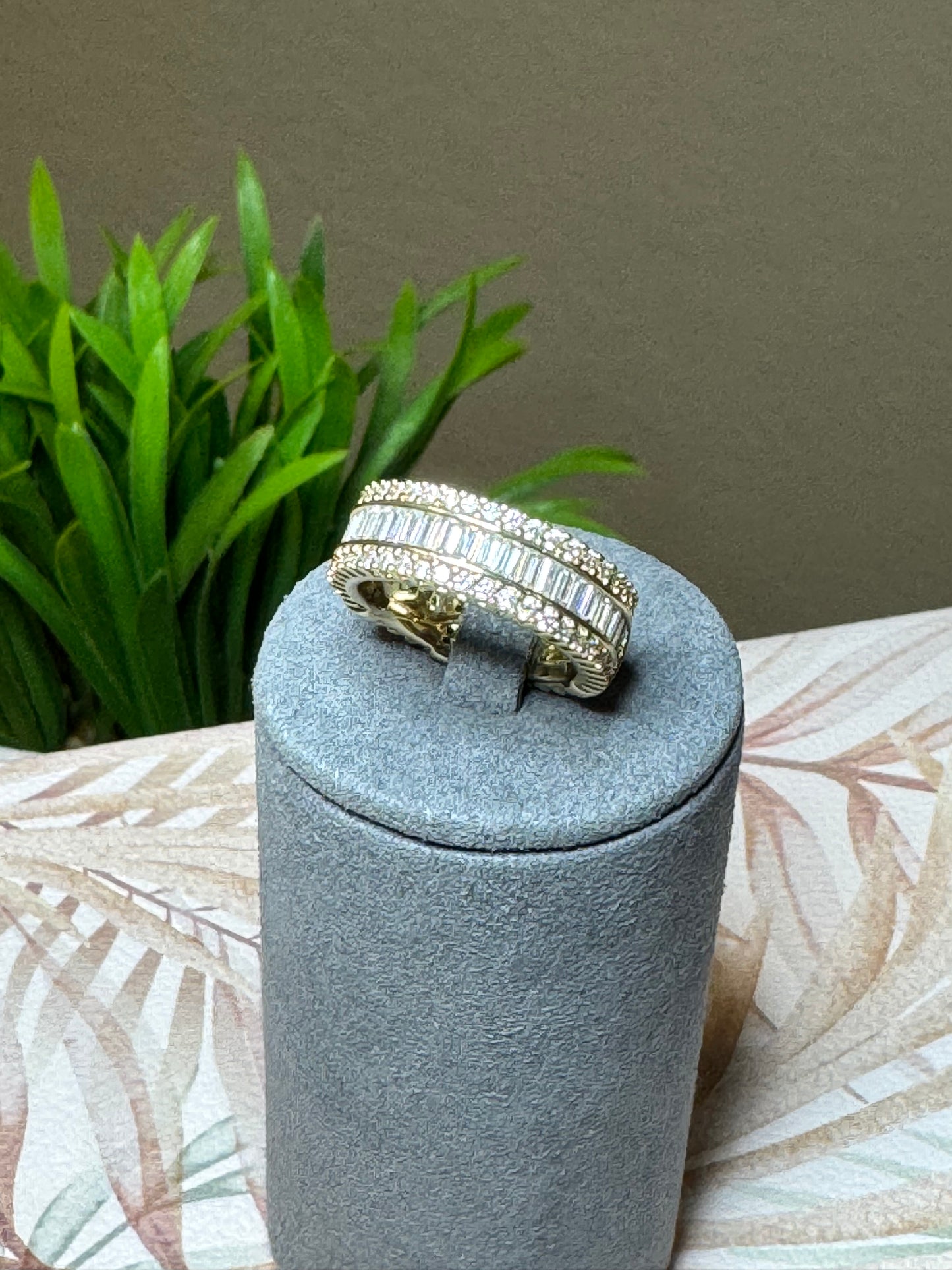 Elegant 14K Gold Plated Ring with Zirconia